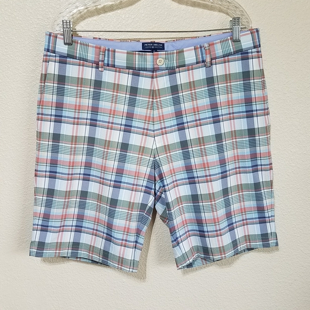 Peter Millar Men's Crown Crafted Matlock Seersucker Performance Shorts